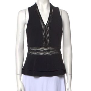 NWT Jonathan Simkhai Black Peplum Top
